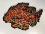 Feuerfisch als Mandala Wandbild